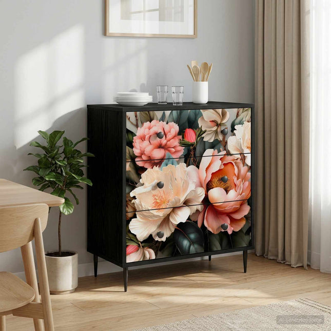 Kommode BORNE Ljus piontryck 66 x 36,5 x 76 cm Konstruerat trä