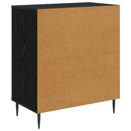 Kommode HEESCH Färgglad blocktryck 66 x 36,5 x 76 cm Svart ek