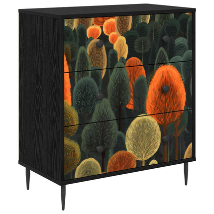 Kommode ZAANDAM Skogsprint 66 x 36,5 x 76 cm Konstruerat trä