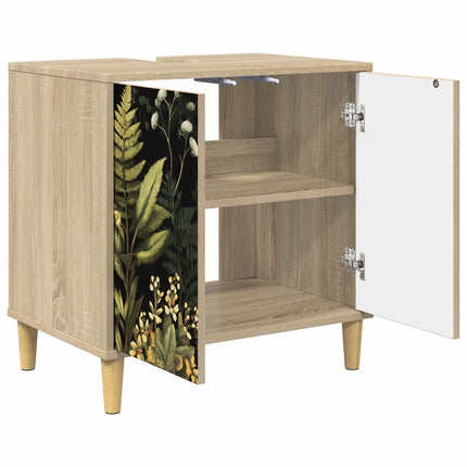 Badrumsskåp RHENEN Sonoma-ek 60 x 40 x 60 cm Konstruerat trä