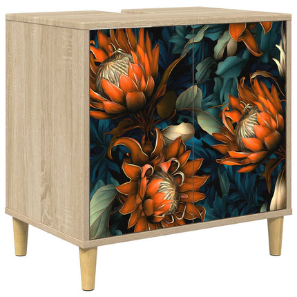 Badrumsskåp LOCHEM Sonoma-ek 60 x 40 x 60 cm Konstruerat trä