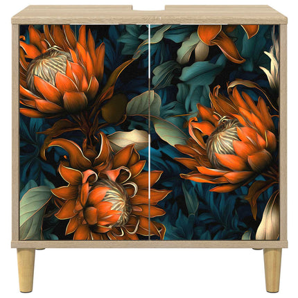 Badrumsskåp LOCHEM Sonoma-ek 60 x 40 x 60 cm Konstruerat trä