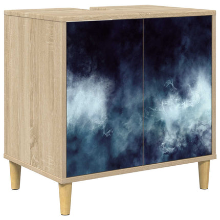 Badrumsskåp RAALTE Sonoma-ek 60 x 40 x 60 cm Konstruerat trä