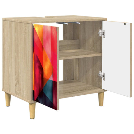 Badrumsskåp HEESCH Sonoma-ek 60 x 40 x 60 cm Konstruerat trä