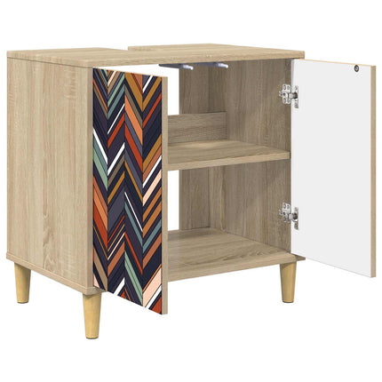 Badrumsskåp OMMEN Sonoma-ek 60 x 40 x 60 cm Konstruerat trä
