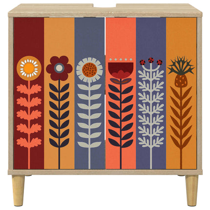 Badrumsskåp ESSEN Sonoma-ek 60 x 40 x 60 cm Konstruerat trä