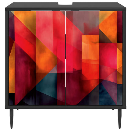 Badrumsskåp HEESCH Svart ek 60 x 40 x 61 cm Konstruerat trä