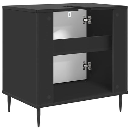 Badrumsskåp ESSEN Svart ek 60 x 40 x 61 cm Konstruerat trä