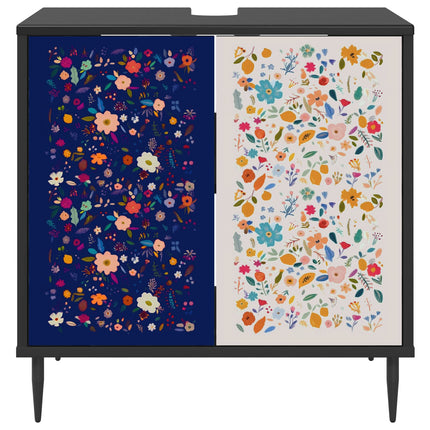 Badrumsskåp MAINZ Svart ek 60 x 40 x 61 cm Konstruerat trä