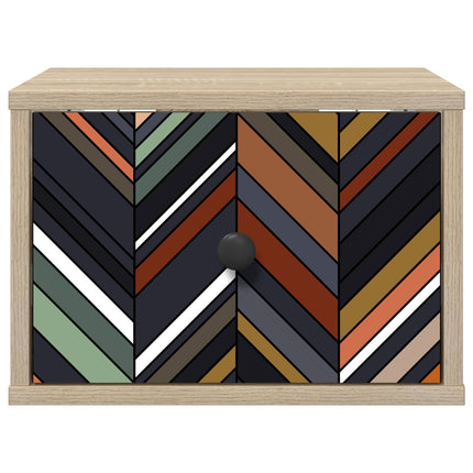 Väggmonterad sänggavel OMMEN 2 st Sonoma-ek 36 x 33 x 25 cm