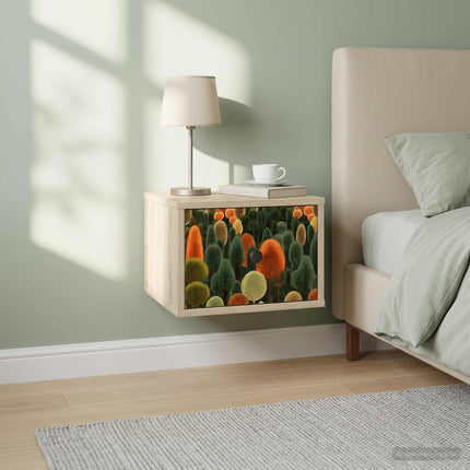 Väggmonterad sänggavel ZAANDAM 2 st Sonoma-ek 36 x 33 x 25 cm