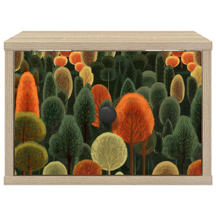 Väggmonterad sänggavel ZAANDAM 2 st Sonoma-ek 36 x 33 x 25 cm