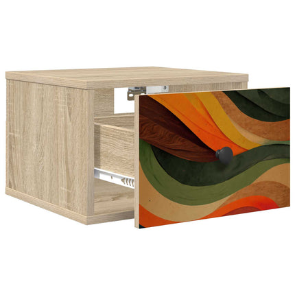 Väggmonterad sänggavel BONN 2 st Sonoma-ek 36 x 33 x 25 cm