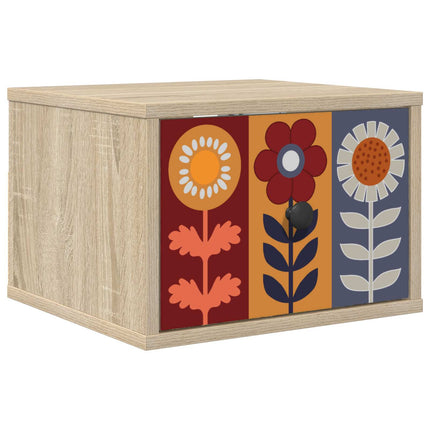 Väggmonterad sänggavel ESSEN Sonoma-ek 36 x 33 x 25 cm