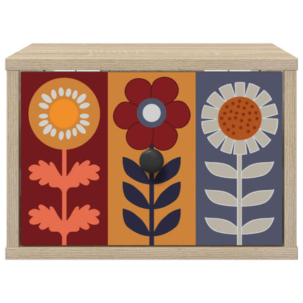 Väggmonterad sänggavel ESSEN Sonoma-ek 36 x 33 x 25 cm