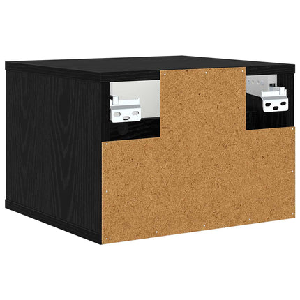 Väggmonterad sänggavel ESSEN 2 st Svart ek 36 x 33 x 25 cm