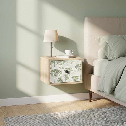 Väggmonterad sänggavel GOTHA 2 st Sonoma-ek 36 x 33 x 25 cm