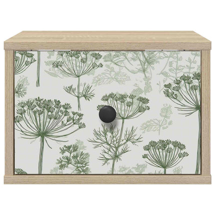 Väggmonterad sänggavel GOTHA 2 st Sonoma-ek 36 x 33 x 25 cm