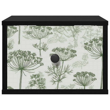 Väggmonterad sänggavel GOTHA 2 st Svart ek 36 x 33 x 25 cm