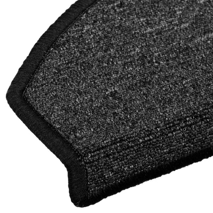 Självhäftande trappmattor 15 pcs Antracit 80 x 24,5 x 3,5 cm
