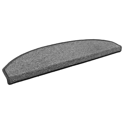 Självhäftande trappmattor 15 st 80 x 24,5 x 3,5 cm Mörkgrå