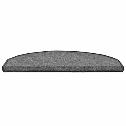 Självhäftande trappmattor 15 pcs Mörkgrå 80 x 24,5 x 3,5 cm