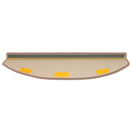 Självhäftande trappmattor 15 st 80 x 24,5 x 3,5 cm Ljusbrun