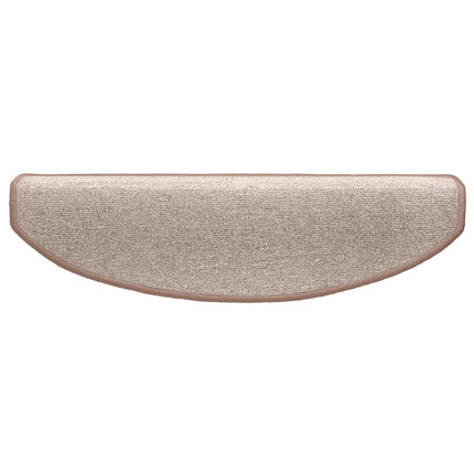 Självhäftande trappmattor 15 pcs Ljusbrun 80 x 24,5 x 3,5 cm