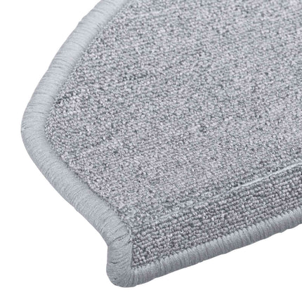 Självhäftande trappmattor 15 pcs Ljusgrå 80 x 24,5 x 3,5 cm