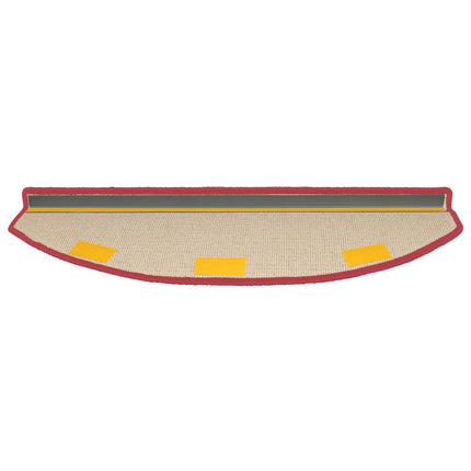 Självhäftande trappmattor 15 pcs Röd 80 x 24,5 x 3,5 cm