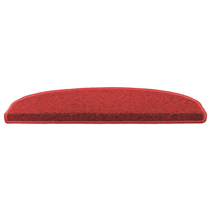 Självhäftande trappmattor 15 pcs Röd 80 x 24,5 x 3,5 cm
