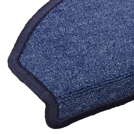 Självhäftande trappmattor 15 pcs Blå 80 x 24,5 x 3,5 cm