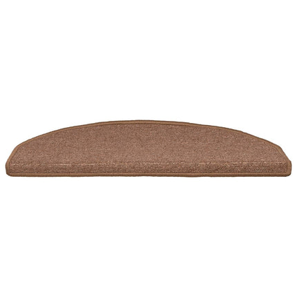 Självhäftande trappmattor 15 pcs Brun 80 x 24,5 x 3,5 cm