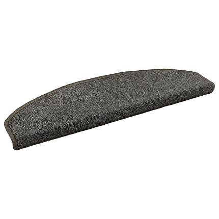 Självhäftande trappmattor 15 pcs Mörkgrå 80 x 24,5 x 3,5 cm