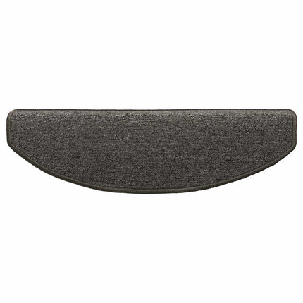 Självhäftande trappmattor 15 st 80 x 24,5 x 3,5 cm Mörkgrå