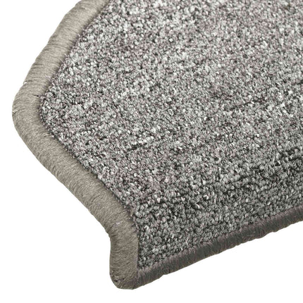 Självhäftande trappmattor 15 pcs Ljusgrå 80 x 24,5 x 3,5 cm