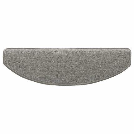 Självhäftande trappmattor 15 pcs Ljusgrå 80 x 24,5 x 3,5 cm