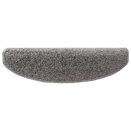 Självhäftande trappmattor 15 pcs Grå 80 x 24,5 x 3,5 cm