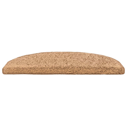 Självhäftande trappmattor 15 pcs Beige 80 x 24,5 x 3,5 cm