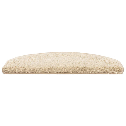Självhäftande trappmattor 15 pcs Ljusbrun 80 x 24,5 x 3,5 cm