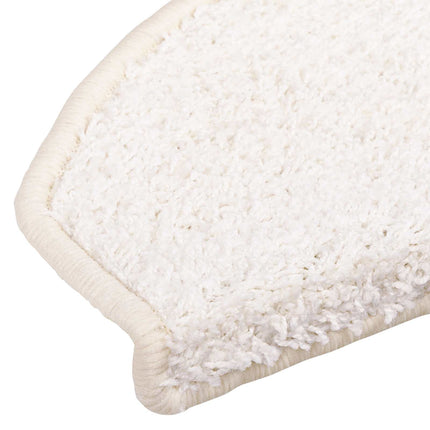Självhäftande trappmattor 15 pcs Vit 80 x 24,5 x 3,5 cm