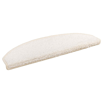 Självhäftande trappmattor 15 pcs Vit 80 x 24,5 x 3,5 cm