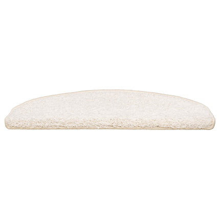 Självhäftande trappmattor 15 st 80 x 24,5 x 3,5 cm Vit