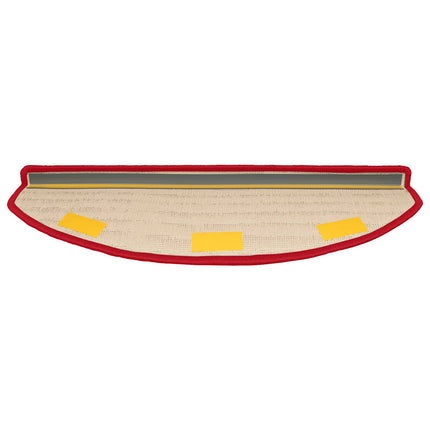 Självhäftande trappmattor 15 st 80 x 24,5 x 3,5 cm Röd