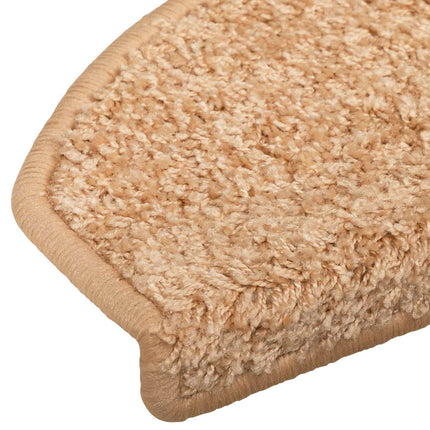 Självhäftande trappmattor 15 pcs Guld 80 x 24,5 x 3,5 cm
