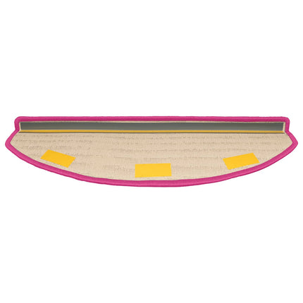 Självhäftande trappmattor 15 pcs Rosa 80 x 24,5 x 3,5 cm