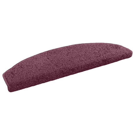 Självhäftande trappmattor 15 pcs Mörkt Lila 80 x 24,5 x 3,5 cm