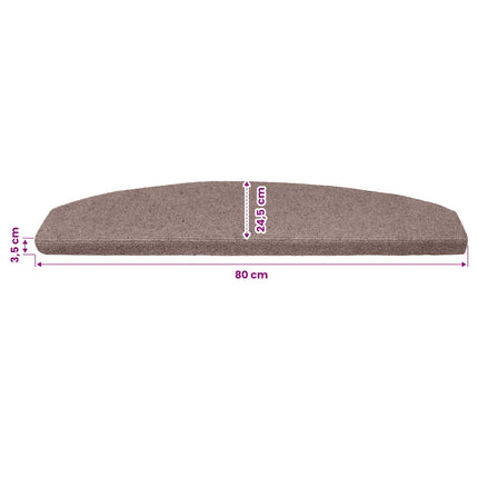 Självhäftande trappmattor 15 pcs Beige 80 x 24,5 x 3,5 cm