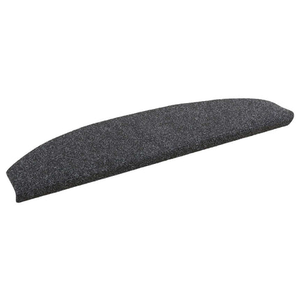 Självhäftande trappmattor 15 st 80 x 24,5 x 3,5 cm Mörkgrå