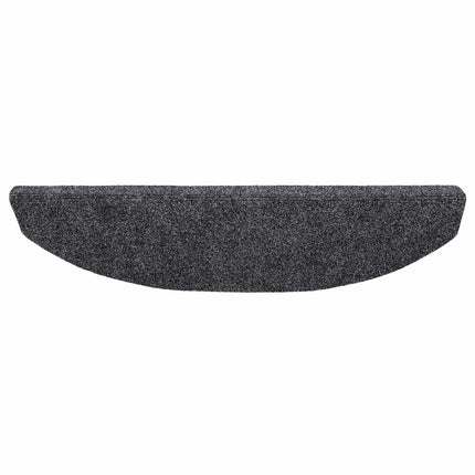 Självhäftande trappmattor 15 pcs Mörkgrå 80 x 24,5 x 3,5 cm